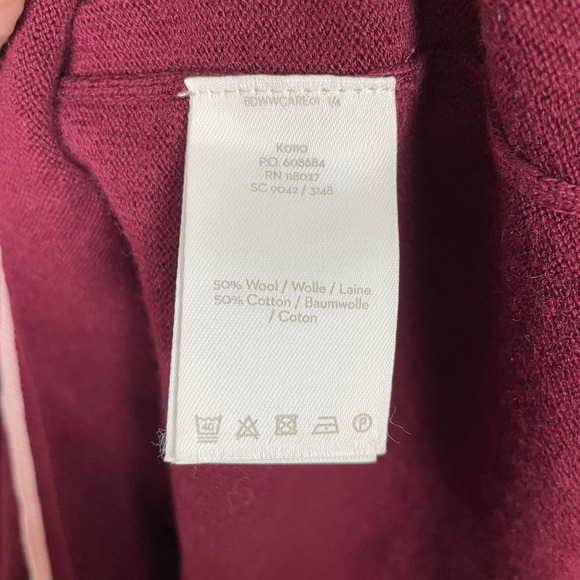 Boden Berwick Striped Sleeve Maroon Red Sweater - Picture 5 of 11